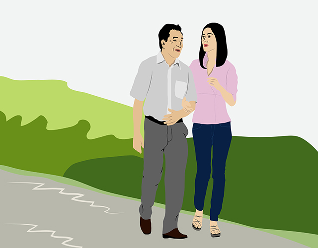 父女、散步、休息-康興醫(yī)療器械官網(wǎng)